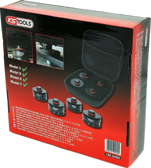 Thumbnail 6 de KS Tools 160.0460 Wagenheberaufnahme-Satz für Tesla Model 3, S, X, Y (4-tlg.)