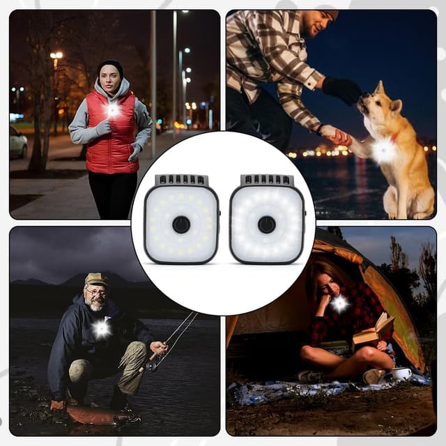 Thumbnail 6 de Yuragim LED Clip Lampe (2 Stück) USB-wiederaufladbares Lauflicht mit 4 Modi