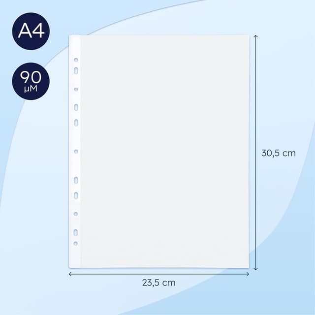 Detalle 2 de Raylu Paper Fundas multitaladro A4 90µ 100 uds