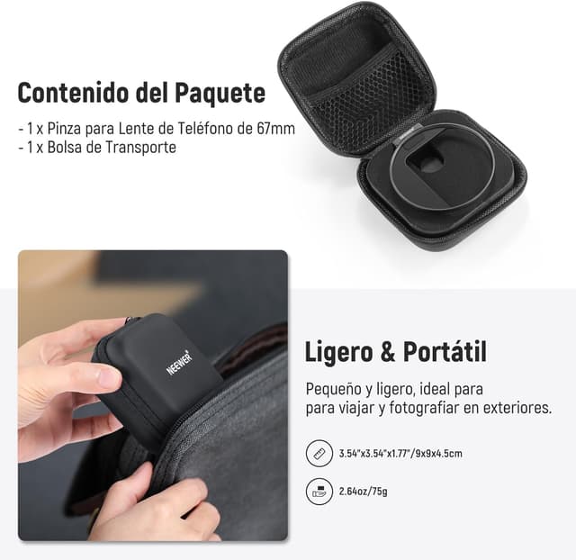 Thumbnail 7 de NEEWER Clip de Filtro de Lente 67mm para iPhone