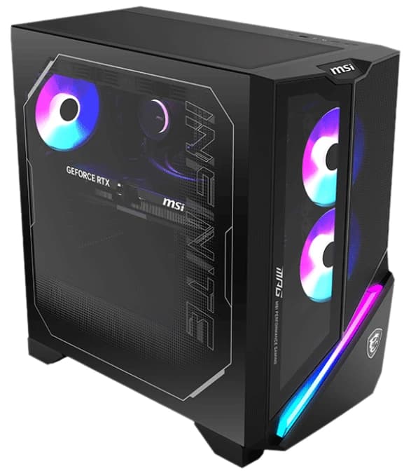 Detalle de MSI MPG Infinite X3 AI Gaming-PC mit RTX 5070 Ti