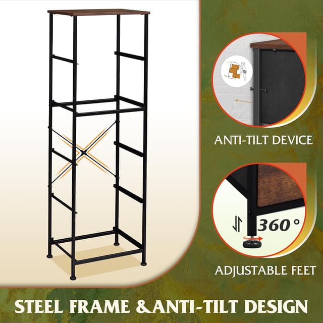 Thumbnail 6 de WLIVE 5-Drawer Fabric Dresser 47.5"