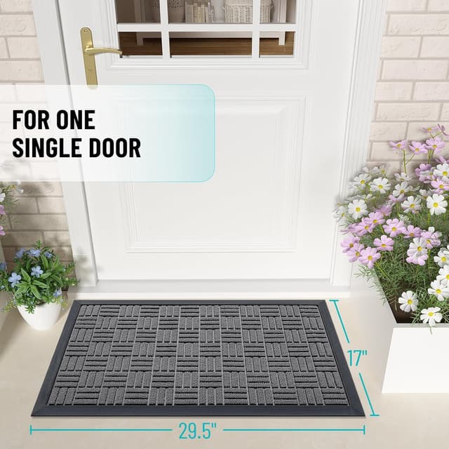 Detalle 2 de OLANLY Front Door Mat 29.5x17 Absorbent Doormat