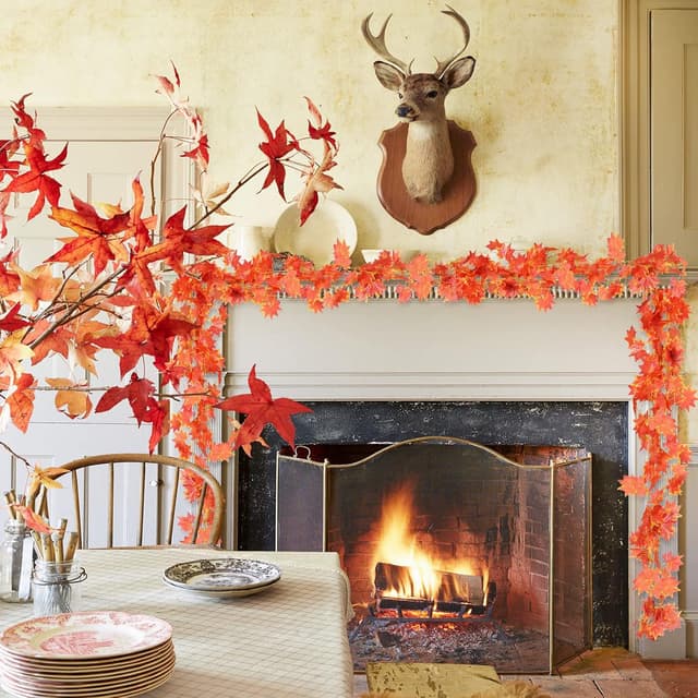 Detalle 2 de 24 pc autumn leaf garland vines