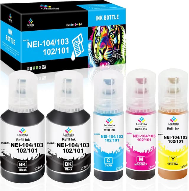 Detalle de LeciRoba E-104 cartuchos 127 ml y 70 ml