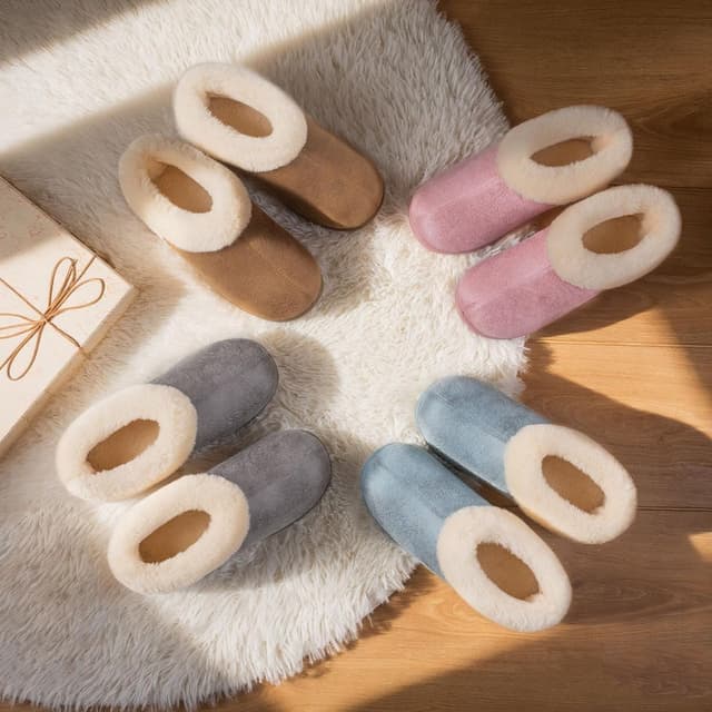 Detalle de EverFoams Microsuede Fuzzy Slippers