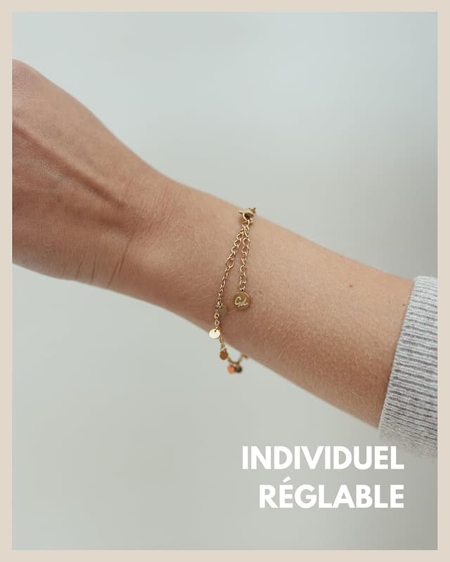 Detalle 2 de GD GOOD.designs EST. 2015 Bracelet à plaquettes, 12 coins ronds, résistant à l'eau