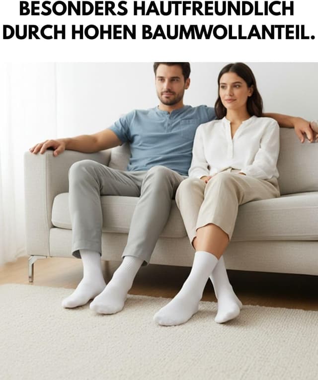 Thumbnail 6 de sockenkauf24 10 Paar Diabetikersocken ohne Gummibund und ohne Naht aus Baumwolle