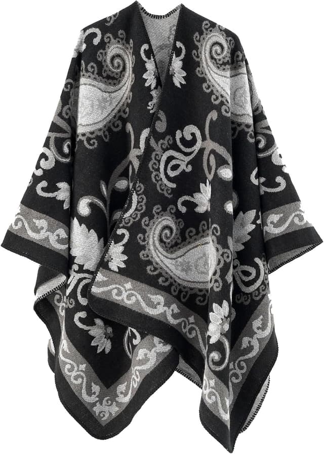 Imagen de Zetieny Damen Poncho Schal Cashmere Feeling Cape 🧣 en OfertitasTOP