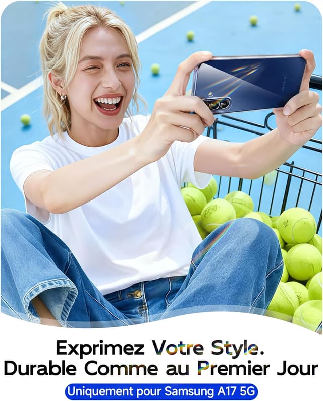 Thumbnail 6 de LeYi Coque Samsung A17 5G Transparent avec 2 Verres Trempés