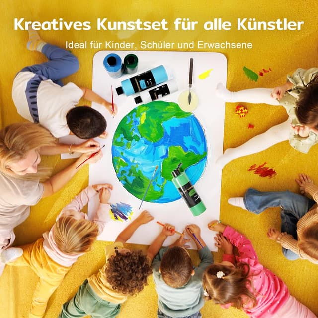 Detalle de Color More TMOL Acrylfarben-Set mit 14 x 500 ml – wasserdicht, lichtbeständig & schnell trocknend