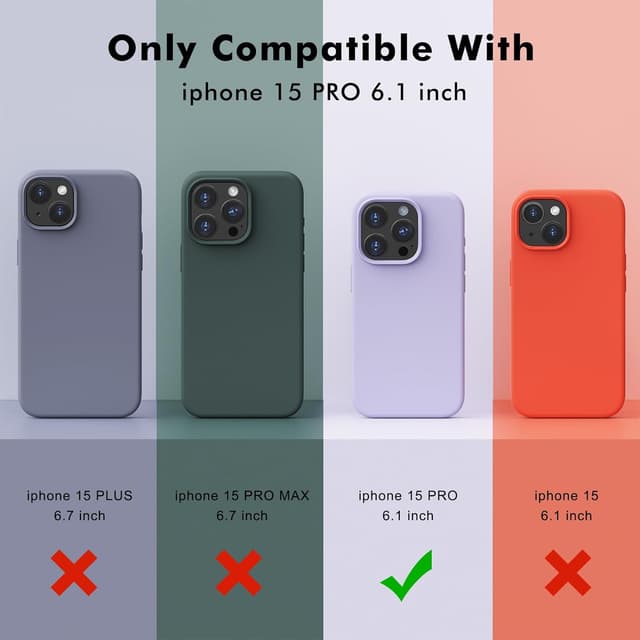 Detalle de TIIXXA iPhone 15 Pro silicone case 6.1-inch