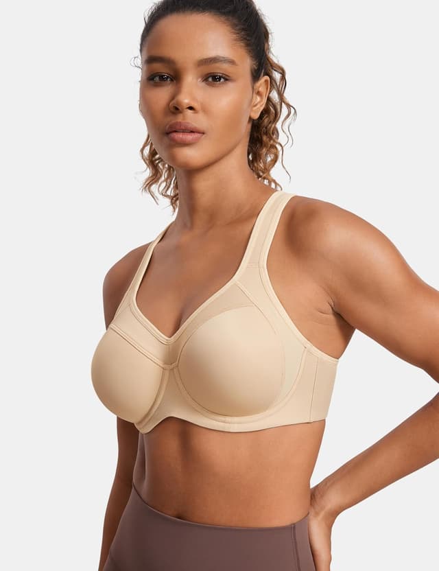 Detalle 2 de SYROKAN Women’s high impact underwired sports bra with racerback and padded cups