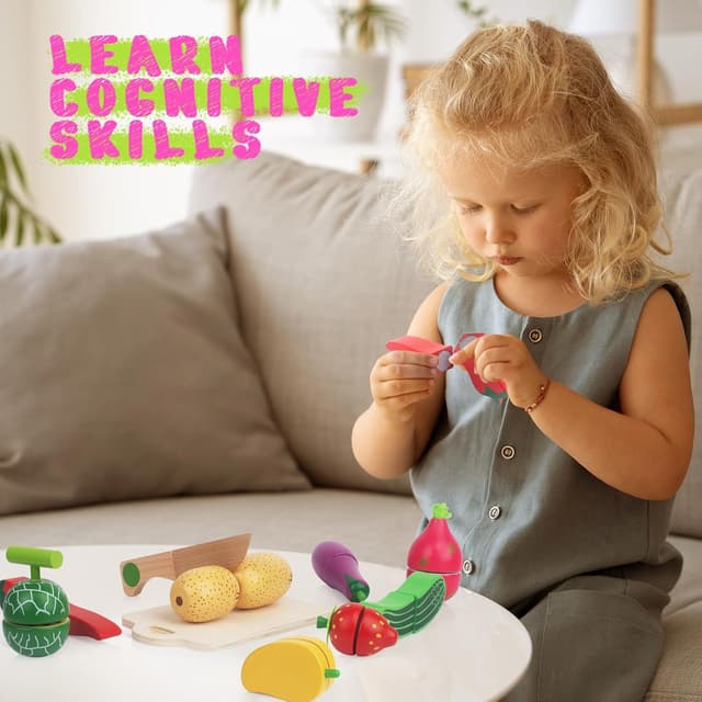 Thumbnail 4 de Fruits et Legumes Jouets en Bois 10 pièces