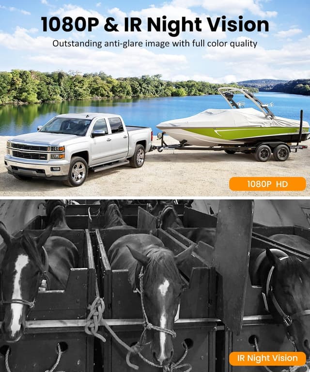 Thumbnail 5 de Solar Backup Camera 7.2" HD 1080P Monitor