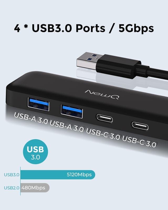 Detalle 2 de Dual USB-C USB-A 3.0 Hub