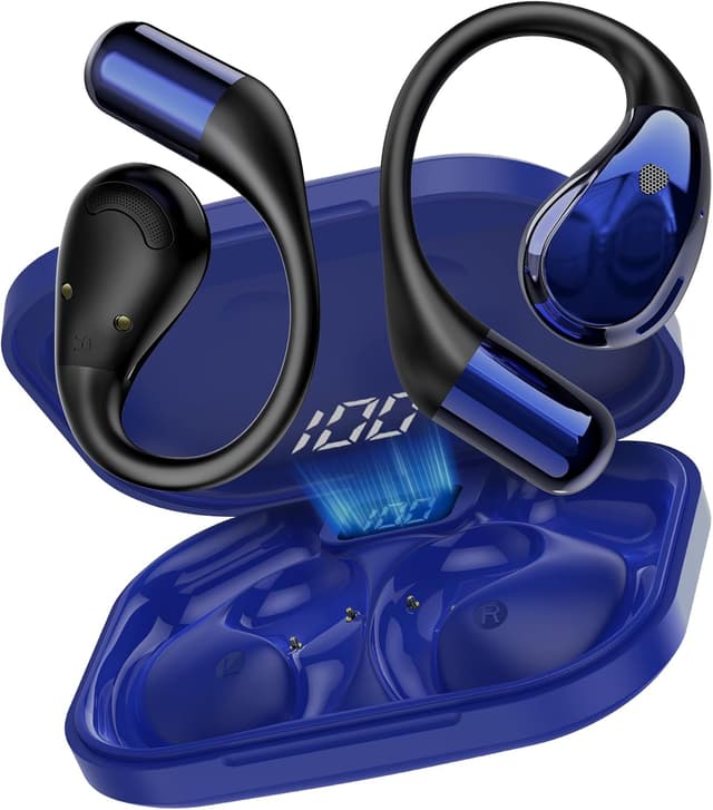 Detalle de Conyat Open-Ear Bluetooth 6.0 Wireless Earbuds with Mic, IPX7 – Deepblue