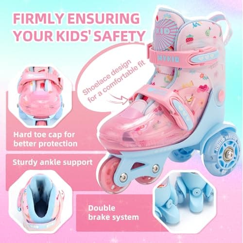Thumbnail 3 de Patins à roulettes enfants fille avec lumière