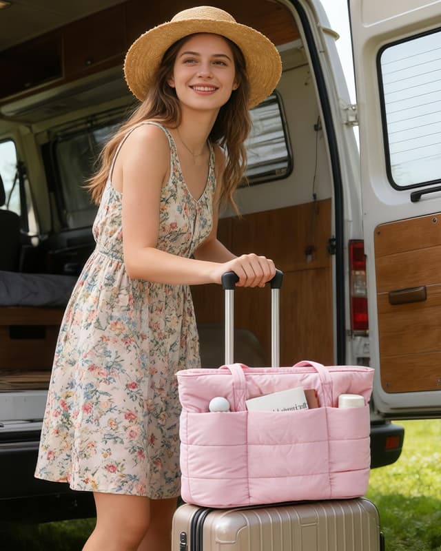 Detalle de Narwey quilted tote bag 20 litre