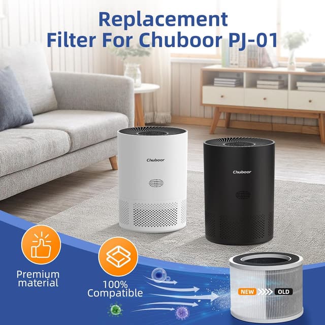 Detalle 1 de Chuboor PJ01/PJ08 Filtro True HEPA H15 🌬