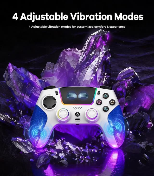 Thumbnail 6 de Controller Wireless SFGSUP per PS5/PC/iOS/Android/Steam Deck con stick e grilletto Hall Effect, RGB e doppia vibrazione