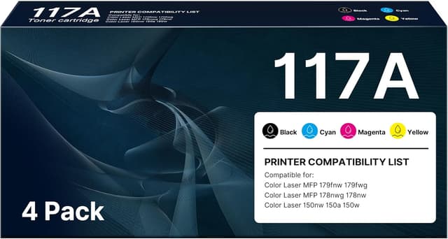 Detalle de HP 117A Toner-Set Schwarz Cyan Gelb Magenta