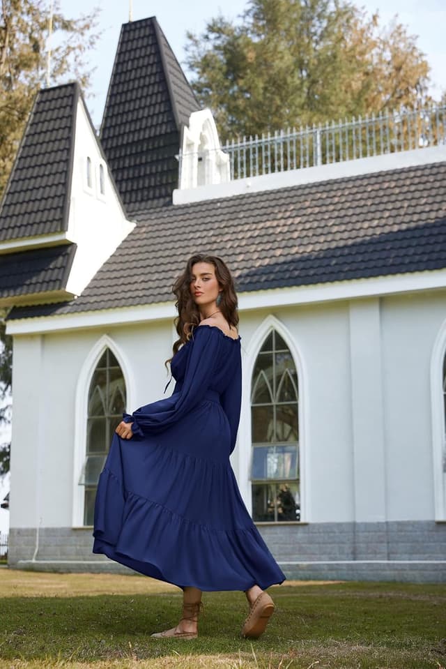 Thumbnail 6 de SCARLET DARKNESS Robe médiévale longue taille haute 🌿