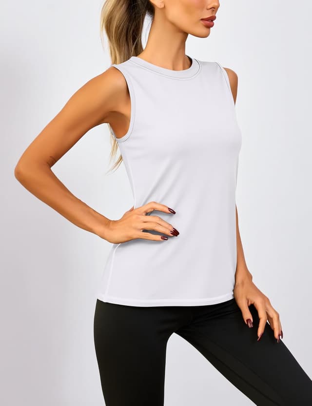 Detalle de Memouniva Canotta Sportiva Donna senza Maniche per Palestra, Fitness, Yoga e Running
