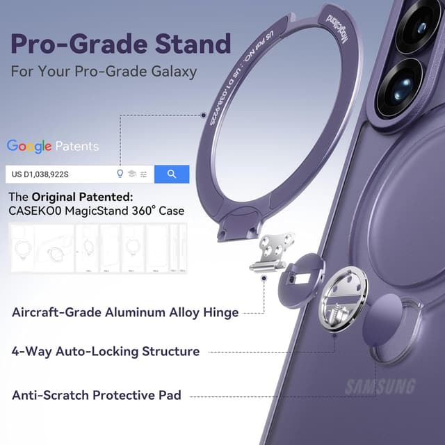 Thumbnail 3 de CASEKOO Cobalt Violet S26 Ultra 18FT Case