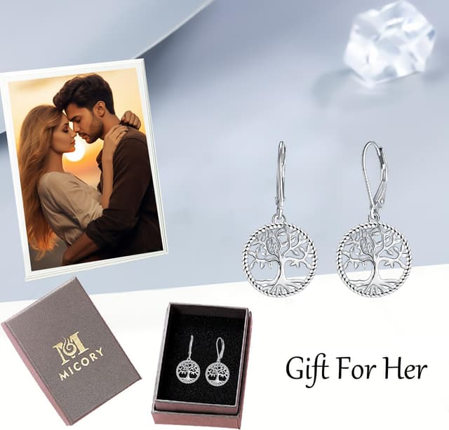 Thumbnail 6 de Micory Damen Hängend Ohrringe 925 Silber