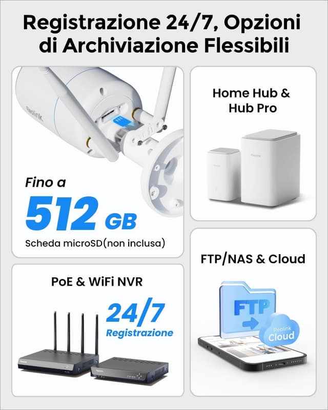 Thumbnail 6 de Reolink RLC-810WA Wi‑Fi 6 4K telecamera esterna con visione notturna a colori e rilevamento umano/veicolo/pet