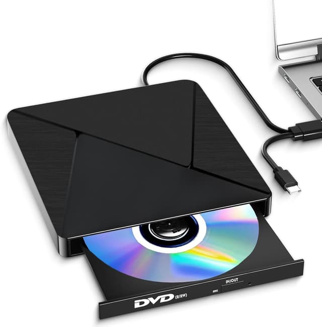 Imagen de External CD DVD Drive USB 3.0 Type-C Slim Portable 📀 en OfertitasTOP