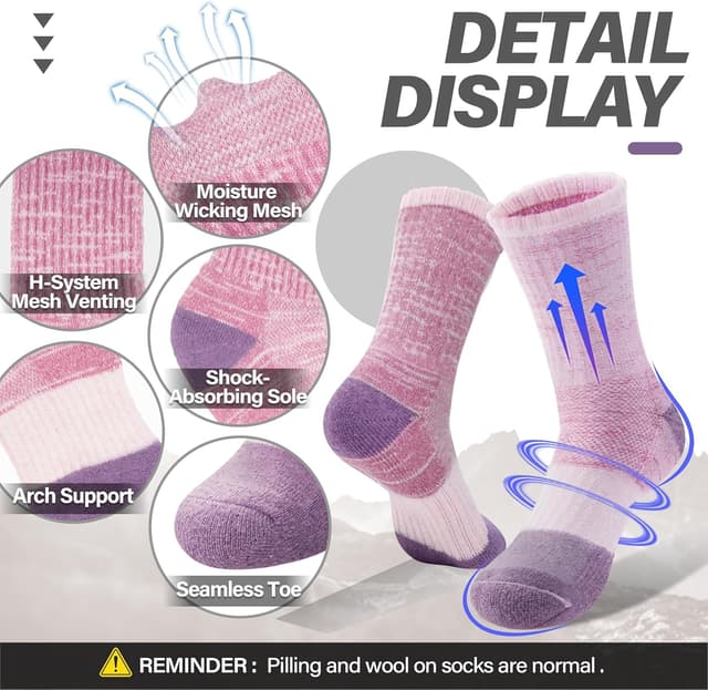 Detalle 2 de MOSEY KOSY Merino Damen Socken 5 Paar