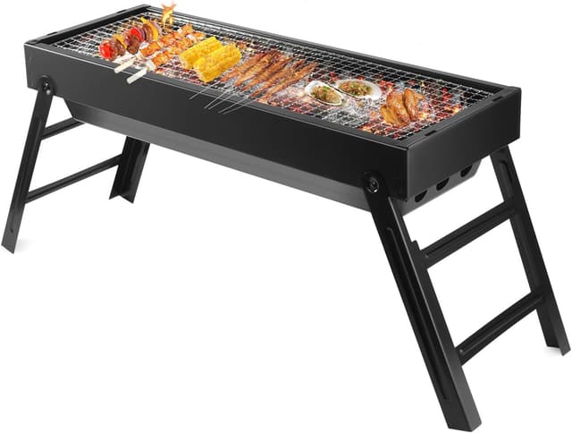 Detalle de Portable charcoal BBQ grill for picnics