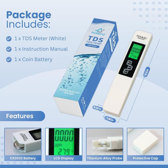 Thumbnail 5 de All-New 2026 TDS Meter 0-9990 ppm TDS tester 💧