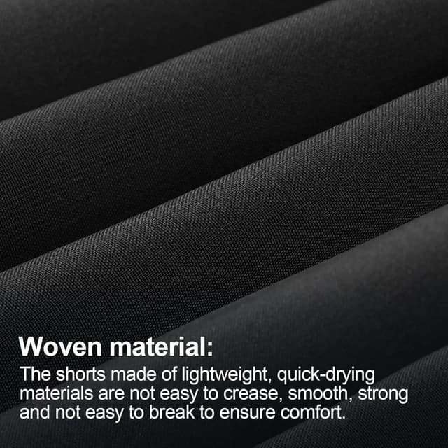 Detalle 2 de HMIYA Herren 2-in-1 Fitness-Shorts mit Kompressionsshorts, Taschen & Reißverschlussfach