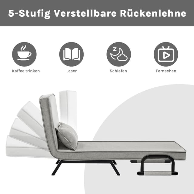 Thumbnail 4 de WOLTU Schlafsessel 3 in 1 65 x 75 x 78cm đ