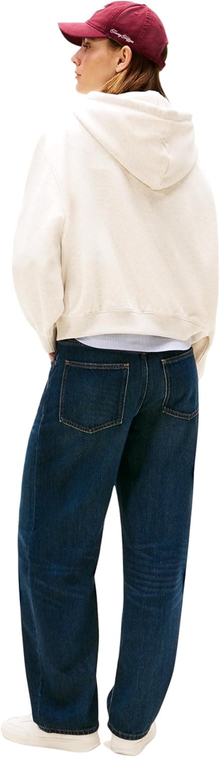 Detalle 2 de Tommy Hilfiger Damen Classic Script Fleece Hoodie (Kapuzensweatshirt) WW0WW47459