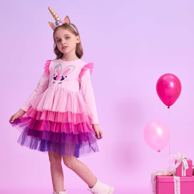 Detalle de VIKITA Sommerkleid Mädchen Gr. 92-128