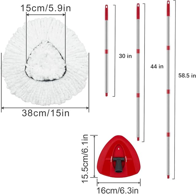 Detalle 2 de ALIANSHENG Spin Mop Head Replacement Set