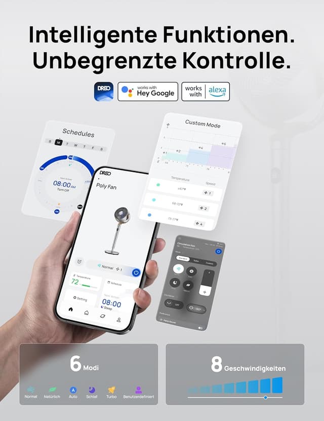 Detalle de Dreo Smart Standventilator mit Wi-Fi