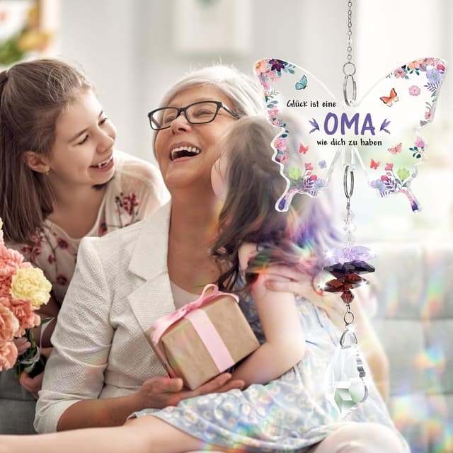 Detalle 2 de KAAYEE Oma Geschenk Sonnfänger mit Kristall