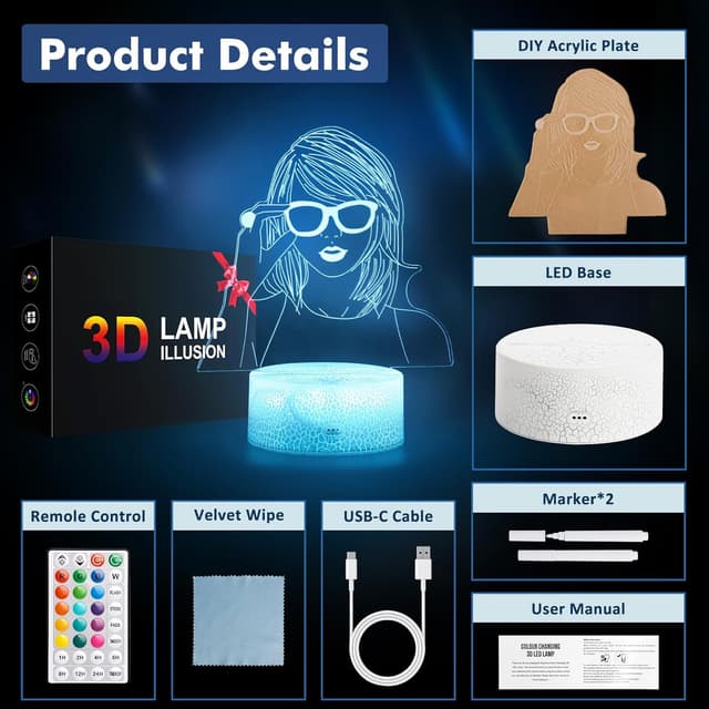 Thumbnail 5 de Hoofun TS Night Light 16 couleurs