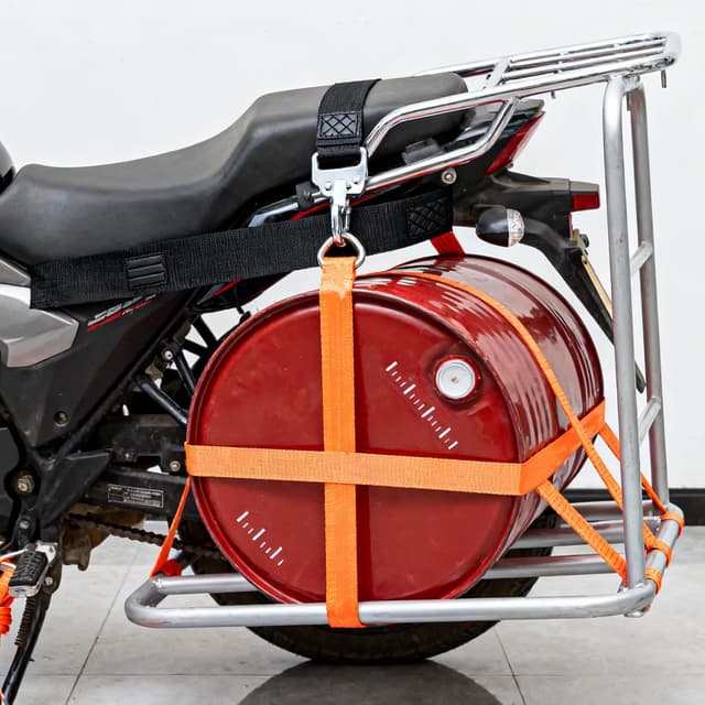 Detalle de Dryxog 8 Stück Zurrschlaufen (20,5 cm) aus weichem PP – Koffergurt, Spanngurt für Ladungssicherung