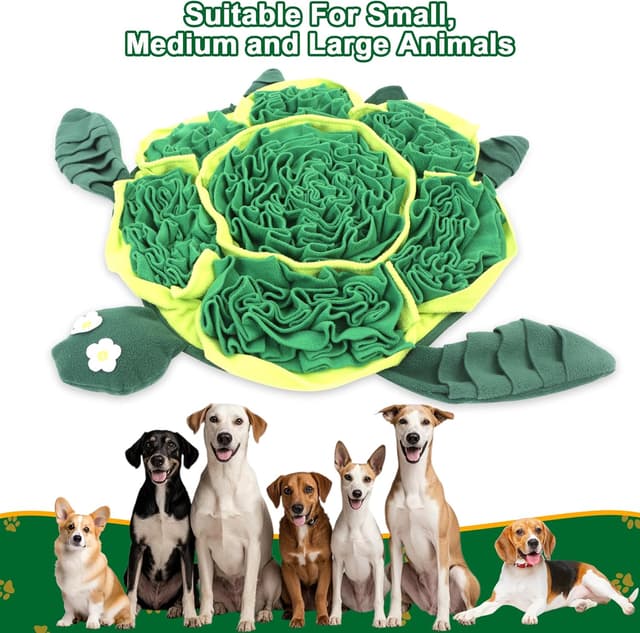 Detalle 2 de IOKHEIRA Dog Snuffle Mat (Turtle Design) – Large Interactive Feeding & Smell Training Mat