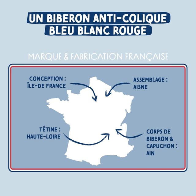 Detalle de Lot de 3 biberons anti-colique Dodie Initiation+ en verre 270 mL (0-6 mois) tétine ronde débit 2