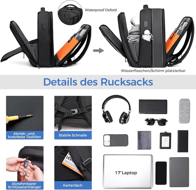 Thumbnail 5 de Fenree.geer Business Rucksack 26–38L, 17" Laptop