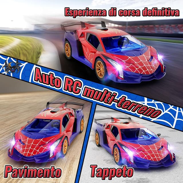 Detalle 2 de Mirthigig 1:18 macchinina RC con luci 2,4GHz