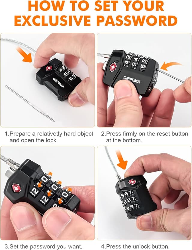 Thumbnail 6 de GRIFEMA GA1006-2 2er Pack Zahlenschloss