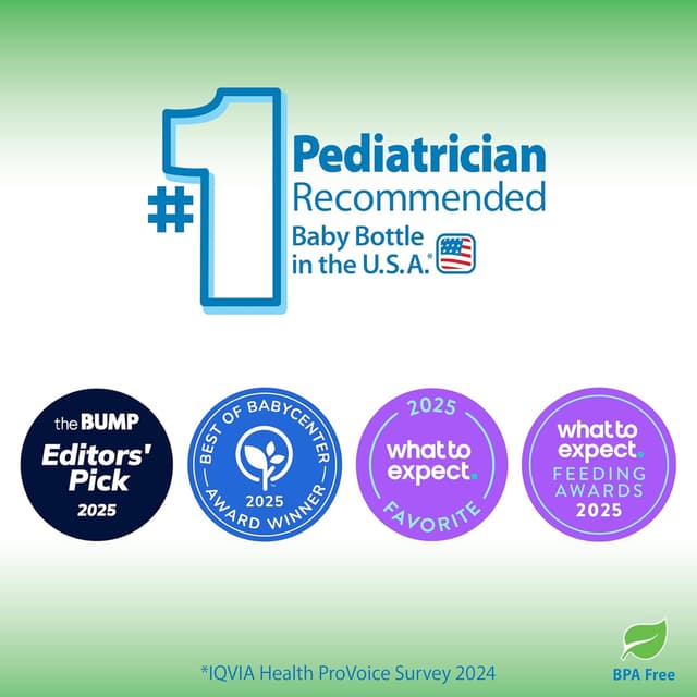 Thumbnail 2 de Dr. Brown's Natural Flow Anti-Colic Options+ Wide-Neck Glass Baby Bottles 9 oz/270 mL 3 Pack